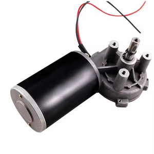 12V 24V 63mm 76mm 60mm Factory Custom DC <b>Worm</b> Gear Motor Different Diameter Size Low Noise Stable Output Motor - Product Image 1