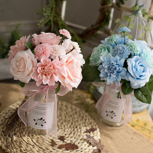 Bouquets de roses artificielles en soie West Butterfly, fleurs pour mariage, décoration de la maison, bouquet romantique et rêveur fait main - Product Image 2