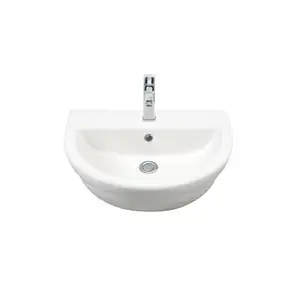 Vendita diretta della fabbrica lavello per uso domestico lavabo piccolo in ceramica a buon mercato prezzo all'ingrosso bagno bacino d'acqua