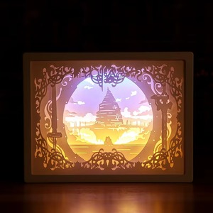 3D Paper Box Customized 3D Photo Box Paper Cut <b>Light</b> Box Night <b>Light</b> <b>LED</b> Christmas Gift Scenery ABS Frame - Product Image 3