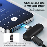 Microphone cravate miniature V22 de haute qualité, microphone d'enregistrement professionnel sans fil 2,4 G avec réduction du bruit