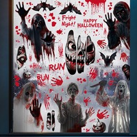 Pegatinas de PVC de Doble Cara Removibles de la Marca Moni para Serigrafía, Decoración de Paredes y Ventanas para Interiores y Exteriores, Decoración de Ventanas para Halloween