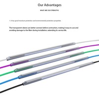 Funda Termocontraíble de Fibra Óptica de 60 mm de Longitud para Fusionadora, Utilizada en Cables de Fibra Óptica FTTH, Tubo Termocontraíble para Empalmes