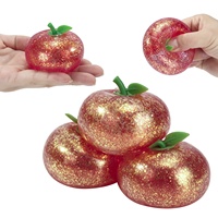 Jouet anti-stress en caoutchouc à rebond lent, en forme de pomme rouge Xiaohongshu Golden-Powder, en maltose, souple et décompressant, pour l'exportation transfrontalière