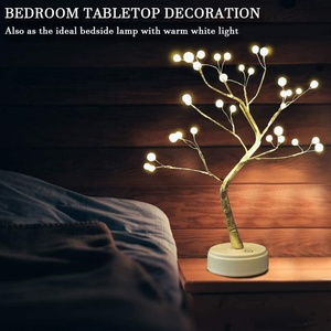 Lámpara de Árbol Bonsái de Mesa de 20 Pulgadas con 36 Luces LED de Perlas, Decoración de Árbol de Luz Artificial DIY para Regalo, Festival, Vacaciones - Product Image 3