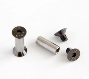 Tornillos <span class=keywords><strong>de</strong></span> Remache <span class=keywords><strong>de</strong></span> Acero Inoxidable M4 <span class=keywords><strong>para</strong></span> Mango <span class=keywords><strong>de</strong></span> Cuchillo, Tornillo <span class=keywords><strong>de</strong></span> Escala, Tuerca <span class=keywords><strong>de</strong></span> Fijación, Cabeza Hexagonal Plana, Medida Métrica, Acabado Negro - Product Image 4