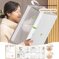 Boîte de rangement pliable moderne en PVC transparent et écologique pour vêtements, pantalons, sous-vêtements, chaussettes – Technologie d'injection