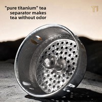 Bouteille d'eau isotherme en titane pur, grande capacité, portable, pour affaires, avec infuseur à thé personnalisable, isolation sous vide 6 heures, idéale comme cadeau