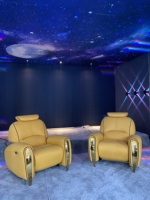Luxuriöses Modernes Echtleder-Elektrisches Relaxsofa mit Massagefunktion für Zuhause & Hotel zur Nutzung im Heimkino
