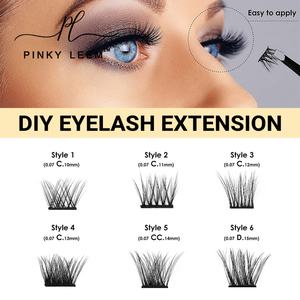 Pinky Leem Wholesale Custom High Quality New Style Fake <b>Lashes</b> Highly 3D <b>Lashes</b> Wholesale Fake Eyelashes <b>Clusters</b> - Product Image 5