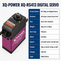 Nouvel Arrivage 2026 XQ-POWER XQ-RS413 Servo Numérique Sans Noyau à Couple Élevé 13KG Engrenage en Titane 180 Degrés 4.8V-6V pour Voiture RC Bateau Robot