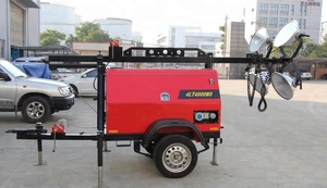 Xách tay 4*1000 Wát Hướng dẫn sử dụng/điện thủy lực LED di động tháp ánh sáng trắng Phát ra năng lượng mặt trời 200AH Pin 2.485M-6.5M nâng - Product Image 2