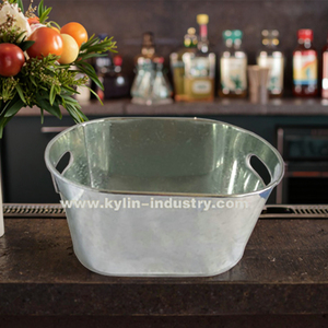 Xô Đá Đơn Giản Bền Bằng Thép Không Gỉ Mạ Kẽm <span class=keywords><strong>5QT</strong></span> 8QT 10QT Được Cung Cấp Tự Do - Product Image 1