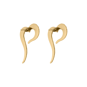 Boucles d'oreilles modernes en forme de cœur, clous sculpturaux, finition texturée, élégantes, légères, bijoux de mode pour femmes, à porter au quotidien - Product Image 2