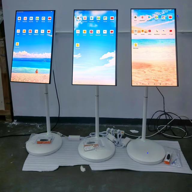 LCD Smart TV 32 Inch Android OS Battery Powered Portable Smart Touch Screen Bedroom to Kitchen Movable Digital Signage