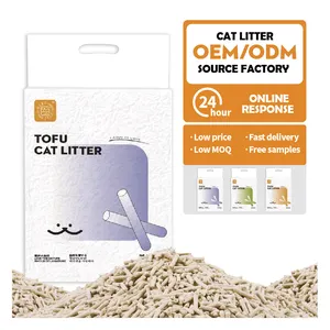 Manufacturerhigh chất lượng Flushable vật nuôi Ngô Cát bán buôn Nhà cung cấp đậu phụ mèo xả rác