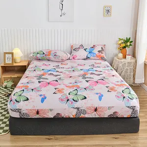 Mới Đến 100% Polyester Giường Được Trang Bị Tấm Cho Vua Kích Thước Giường Mặt Đất Ngủ Được Trang Bị Tấm