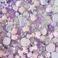 Manik-manik Akrilik Mengkilap Model Bubblegum untuk DIY, Manik-manik Campuran untuk Pembuatan Perhiasan Gelang, Aksesoris Pembuatan Gelang, Liontin Gelang