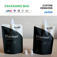 Sac d'emballage en plastique personnalisé en matériaux recyclables avec embout de succion, pour recharge, pochette liquide, emballage sandwich en plastique