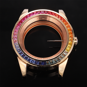 Anster personalizado 40mm colorido Arco Iris <span class=keywords><strong>reloj</strong></span> bisel ajuste manual Color laboratorio corindón <span class=keywords><strong>reloj</strong></span> bisel - Product Image 6