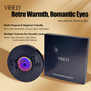 Retro Vinyl Record <strong>Eyeshadow</strong> Palette High Pigment Matte Shimmer Glitter Waterproof Long Lasting <strong>Eyeshadow</strong> Palette <strong>Private</strong> <strong>Label</strong> - Product Image 3