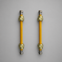 Tuyau flexible en acier inoxydable ondulé revêtu de PE jaune EN15266, flexible pour gaz, 316L SS, CSST pliable pour l'alimentation en gaz des bâtiments
