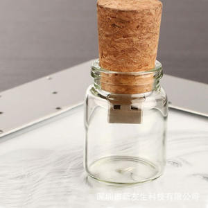 Goffrato Laser logo vetro che desidera bottiglie galleggianti USB 2.0 3.0 Flash Drive 8GB 16GB 32GB 64GB 128GB 256gb 512gb legno Pen Drive - Product Image 3