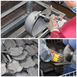 Batterie de cuisine en métal émaillé antiadhésif pré-assaisonné de conception classique casseroles à <span class=keywords><strong>paella</strong></span> colorées gril à gaz compatible avec la friture - Product Image 6