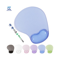 Tapis de souris en silicone transparent avec repose-poignet, résistant à l'eau, tapis de clavier de jeu, forme mignonne, utilisation au bureau