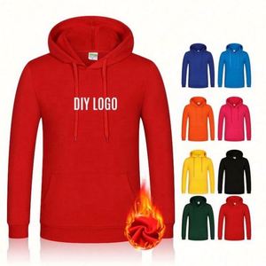Sudadera con Capucha Personalizada con Logotipo, Talla Grande, de Algodón y Poliéster con Forro Polar, Lisa, para Hombre - Product Image 1