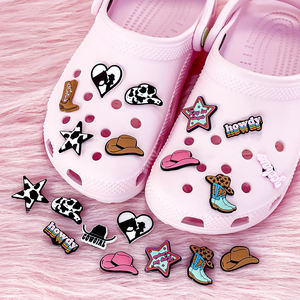 Alta calidad Pvc vaquero vaquera zapato encantos Salvaje Oeste caballo bota tacones sombreros animales zapato decoraciones encantos para zapatos - Product Image 3