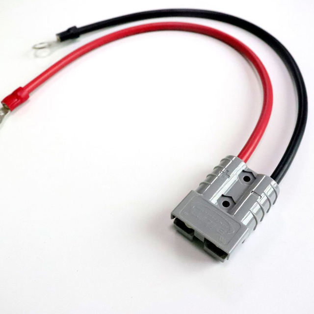 Factory Custom Solar Power Battery Connector 50A Plug High Capacity Forklift Power Cable Assembly Copper Core Rubber Insulation