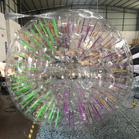 Ballon de football à bulles gonflable avec points colorés pour adulte TPU / PVC Body Zorb Bumper Ball Suit