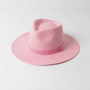 Chapeau de paille unisexe tendance printemps pour enfants, large bord en papier, protection solaire pour l'extérieur, les voyages et la pêche, protection solaire estivale - Product Image 2