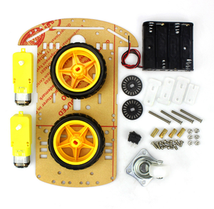Châssis de voiture intelligent <span class=keywords><strong>pour</strong></span> suivi de course, kit DIY de plaque inférieure 2 <span class=keywords><strong>roues</strong></span> et <span class=keywords><strong>4</strong></span> <span class=keywords><strong>roues</strong></span> motrices avec disque codeur ZK-4WD - Product Image 4