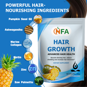 OEM ซื้อแบบขายส่ง วิตามินกัมมี่บำรุงเส้นผม ช่วยเสริมสร้างโครงสร้างคอลลาเจน กระตุ้นการผลิตเคราติน บำรุงรากผมและหนังศีรษะ - Product Image 3