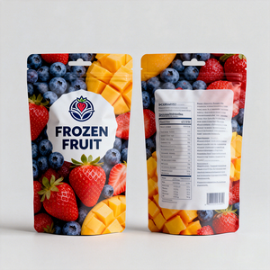 Bolsas con Cierre Hermético y Base Plana, Laminadas, con Logotipo Personalizado, para Envasado de Alimentos Secos y Frescos, Bolsas para <span class=keywords><strong>Frutas</strong></span> <span class=keywords><strong>Congeladas</strong></span> - Product Image 2