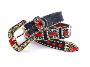 Nuova tendenza cintura di strass Bling Bling uomo donna Western Cowbuy Cowgirl cintura in pelle con <span class=keywords><strong>borchie</strong></span> di cristallo <span class=keywords><strong>per</strong></span> Jeans - Product Image 4