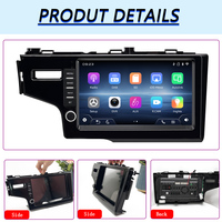 LELV Linux pour Honda Fit 3 Jazz 9 pouces 2014-2020 Sportback Tableau de bord IPS Lecteur multimédia autoradio sans fil Carplay Android Auto