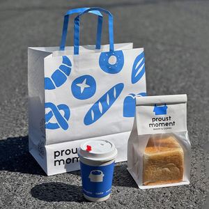 Bolsas de Papel Kraft Marrón Ecológicas con Logotipo Personalizado para Comida para Llevar, Bolsas de Papel Kraft para Restaurantes - Product Image 3