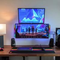Indicateur de niveau de musique à 32 LED RVB à commande vocale avec base pour voiture, fête à la maison