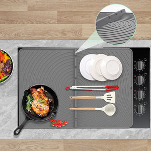 Couvercle supérieur réutilisable en silicone 28 "X 20" Couvercle de protection supérieur <span class=keywords><strong>lavable</strong></span> et résistant à la chaleur pour cuisinière électrique - Product Image 1