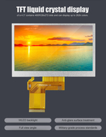 Modul Layar Warna TFT LCD IPS 4,3 Inci Resolusi 480x272 dengan Layar Sentuh Resistif dan Antarmuka RGB