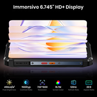 Téléphone mobile robuste Fossibot F106 Plus 8 Go + 256 Go, 12000 mAh, chargeur rapide 18 W, double SIM, Android 16, NFC, avec caméra de vision nocturne