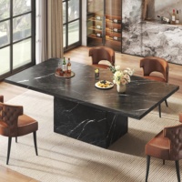 Ensemble de table à manger en MDF sur mesure OEM, 6 places, production de masse, fabriqué en Chine avec un design de structure métallique renforcée robuste
