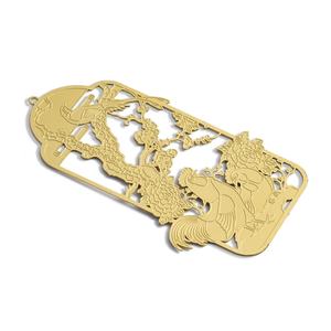 Marcapáginas de Alta Calidad con Diseño de Jaula de Pájaro y Patrón de Gallo y Loro, Color Dorado Resistente a la Corrosión - Product Image 3