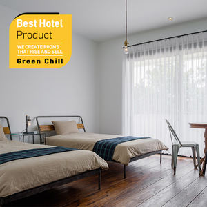 Juego de Muebles de Interior para Hotel de 3 Estrellas, Diseño de Estructura de Cama de Madera Industrial Personalizada para Proyectos de Hostelería Urbana Boutique - Product Image 1