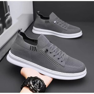 2025 nuevos calcetines tejidos voladores <span class=keywords><strong>de</strong></span> moda para hombres, <span class=keywords><strong>zapatos</strong></span> <span class=keywords><strong>de</strong></span> tabla que combinan con todo, transpirable, resistente al desgaste, antideslizante, plantilla delgada <span class=keywords><strong>de</strong></span> EVA - Product Image 2