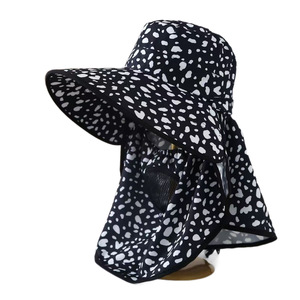 หมวกป้องกันแสงแดดปีกกว้างลายเสือดาวระบายอากาศได้พับเก็บได้ป้องกันรังสียูวีสำหรับกิจกรรมกลางแจ้งฤดูร้อนหมวกทรงบักเก็ตสำหรับผู้หญิง - Product Image 5