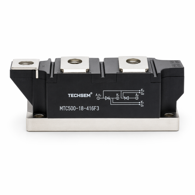 TECHSEM MTC500-18-416F3 Thyristor Module 500A 1800V Power SCR Module for Mega-watt Industrial Rectifiers China